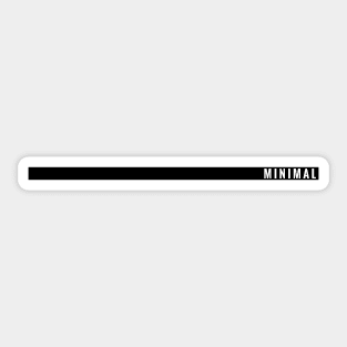 Black Minimal Bar by Minimal DM (version 2) Sticker